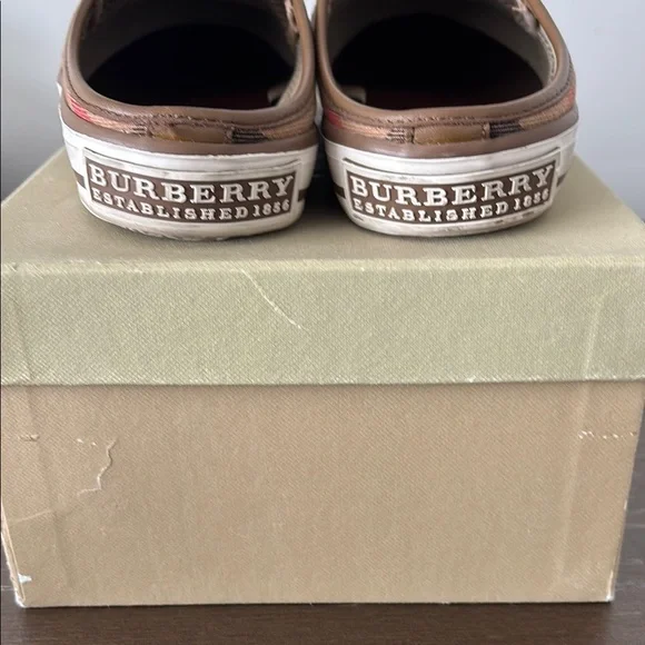Burberry Brown and Black Mules - Picture 4 of 8